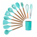 Kit de Utensílios de Silicone para Cozinha - 12 Peças