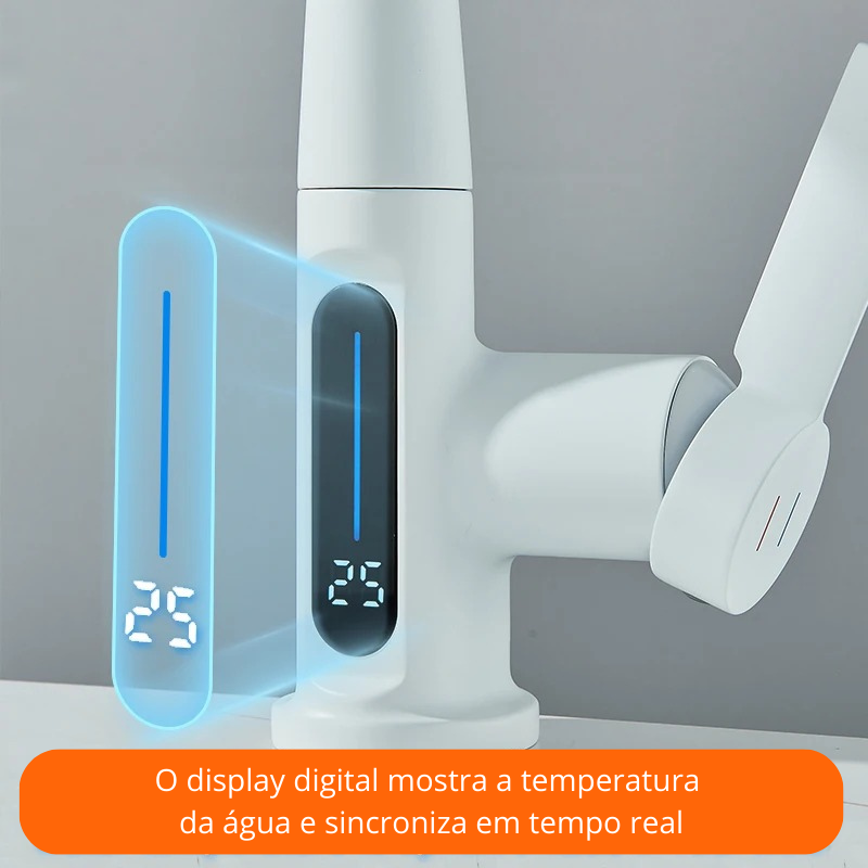 Torneira Inteligente para Cozinha, Banheiro e Lavanderia. 3 Modos de Enxague Com Misturador de Água Quente e Fria.