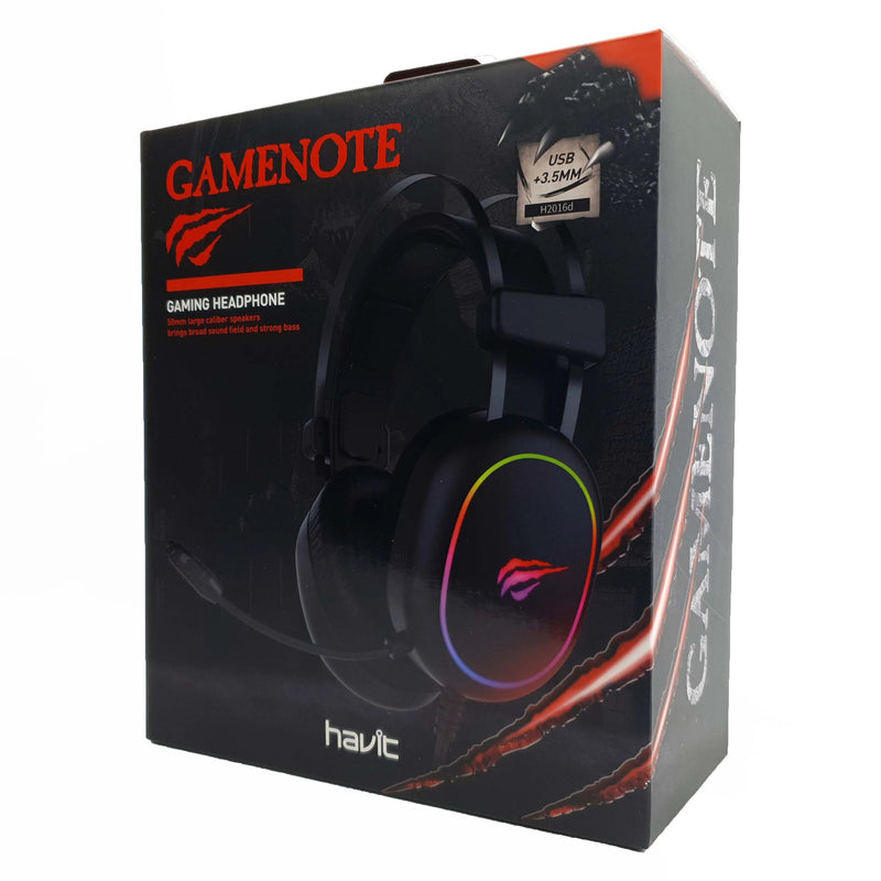 Headset Gamer Havit Gamenote - H2016d RGB Preto